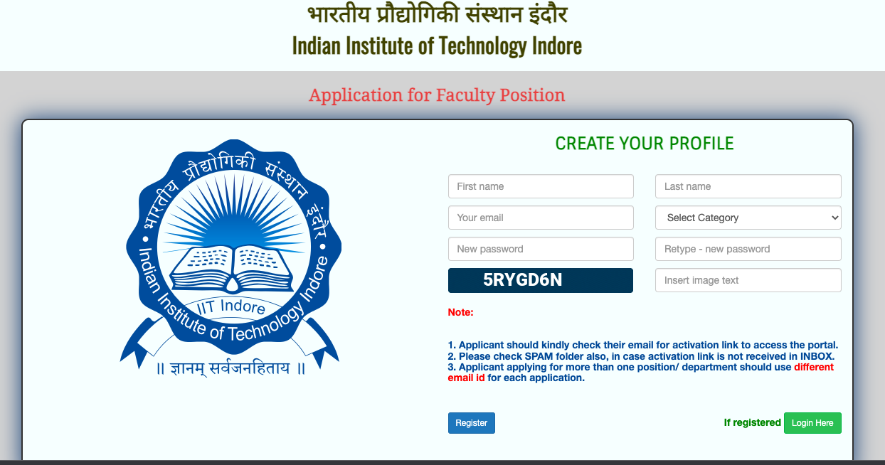 IIT Indore recruitment 2023 Online Apply